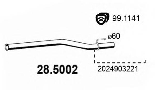 ASSO 285002 Труба вихлопного газу