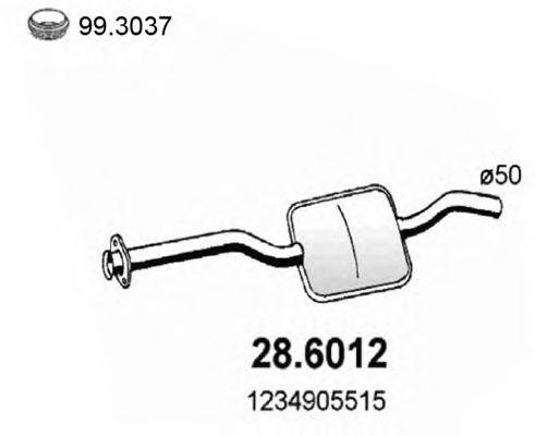 ASSO 286012 Середній глушник вихлопних газів