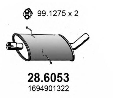 ASSO 286053 Середній глушник вихлопних газів