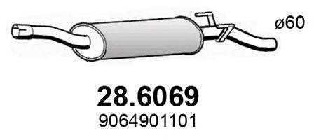 ASSO 286069 Середній глушник вихлопних газів