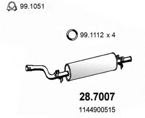 ASSO 287007 Глушник вихлопних газів кінцевий