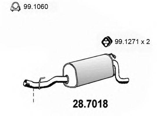 ASSO 287018 Глушник вихлопних газів кінцевий