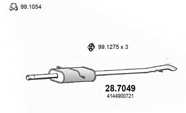 ASSO 287049 Глушник вихлопних газів кінцевий