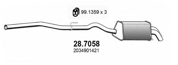 ASSO 287058 Глушник вихлопних газів кінцевий