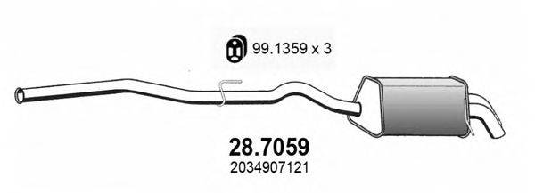 ASSO 287059 Глушник вихлопних газів кінцевий