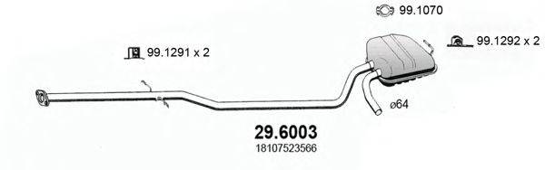 ASSO 296003 Середній глушник вихлопних газів