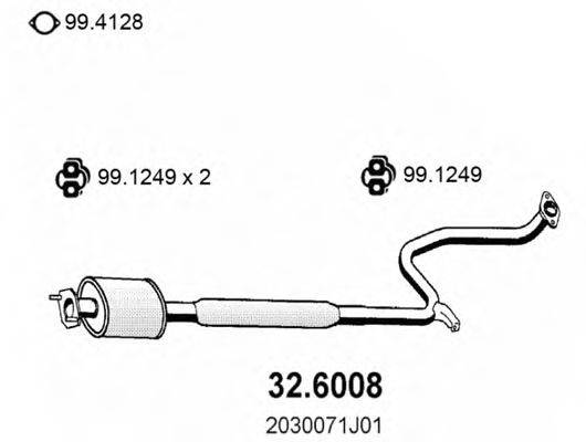 ASSO 326008 Середній глушник вихлопних газів