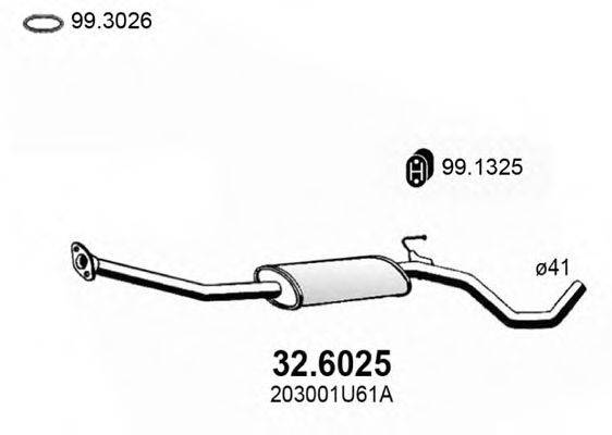 ASSO 326025 Середній глушник вихлопних газів