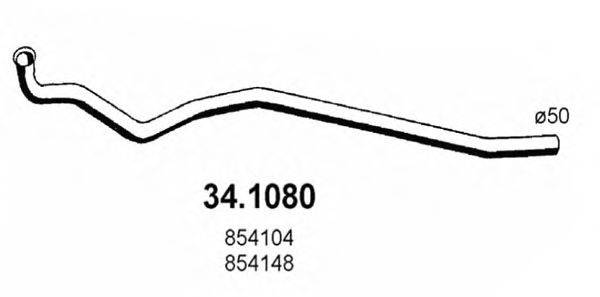 ASSO 341080 Труба вихлопного газу