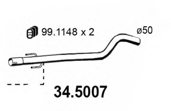 ASSO 345007 Труба вихлопного газу