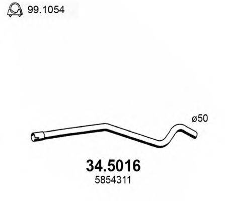 ASSO 345016 Труба вихлопного газу