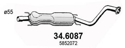 ASSO 346087 Середній глушник вихлопних газів