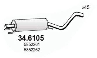 ASSO 346105 Середній глушник вихлопних газів