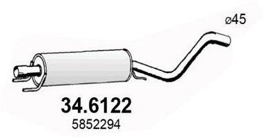 ASSO 346122 Середній глушник вихлопних газів