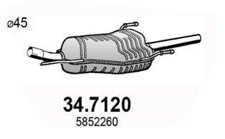 ASSO 347120 Глушник вихлопних газів кінцевий