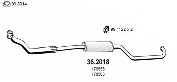 ASSO 362018 Передглушувач вихлопних газів