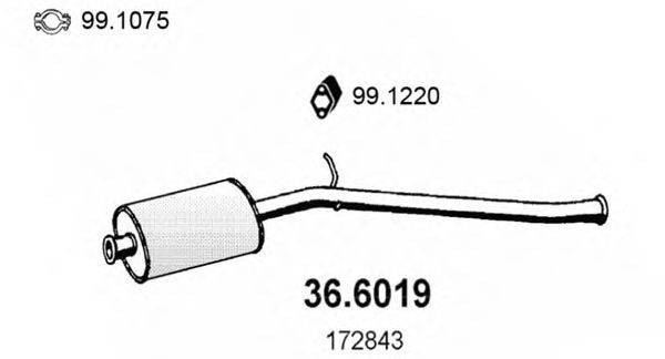 ASSO 366019 Середній глушник вихлопних газів