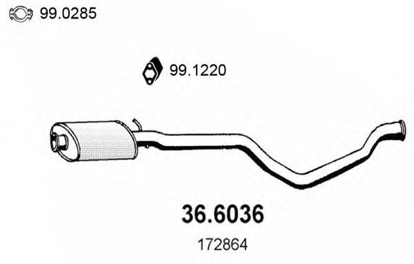 ASSO 366036 Середній глушник вихлопних газів