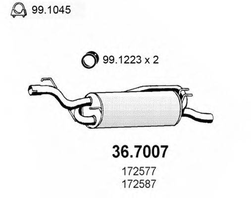 ASSO 367007 Глушник вихлопних газів кінцевий