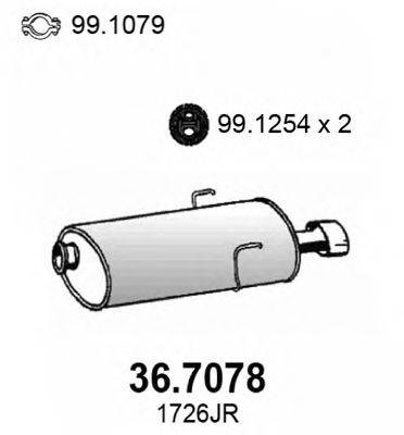 ASSO 367078 Глушник вихлопних газів кінцевий