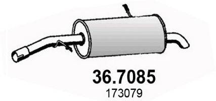 ASSO 367085 Глушник вихлопних газів кінцевий