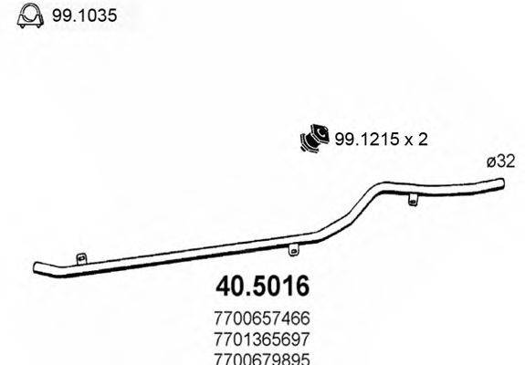 ASSO 405016 Труба вихлопного газу