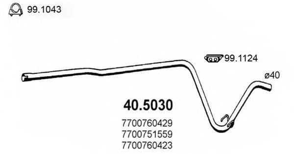 ASSO 405030 Труба вихлопного газу