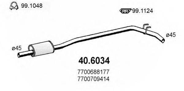 ASSO 406034 Середній глушник вихлопних газів