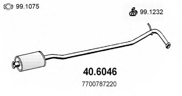 ASSO 406046 Середній глушник вихлопних газів