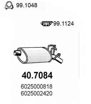 ASSO 407084 Глушник вихлопних газів кінцевий