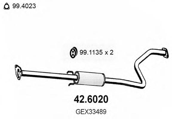 ASSO 426020 Середній глушник вихлопних газів