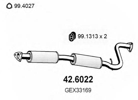 ASSO 426022 Середній глушник вихлопних газів