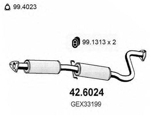 ASSO 426024 Середній глушник вихлопних газів