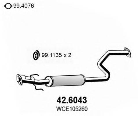 ASSO 426043 Середній глушник вихлопних газів