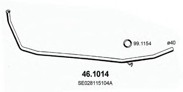 ASSO 461014 Труба вихлопного газу