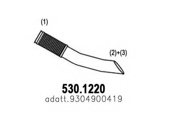 ASSO 5301220 Труба вихлопного газу