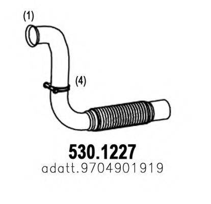 ASSO 5301227 Труба вихлопного газу