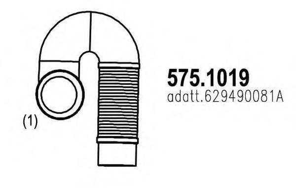 ASSO 5751019 Труба вихлопного газу