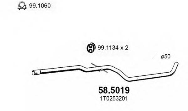 ASSO 585019 Труба вихлопного газу