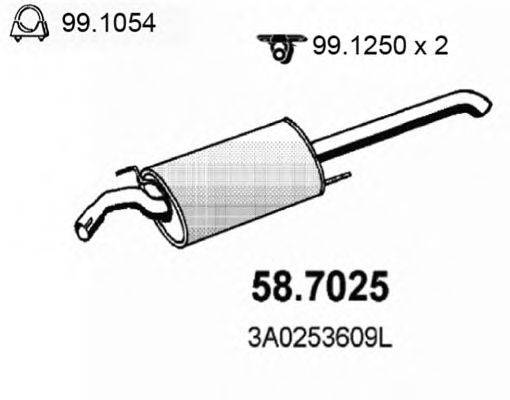 ASSO 587025 Глушник вихлопних газів кінцевий