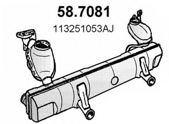 ASSO 587081 Глушник вихлопних газів кінцевий