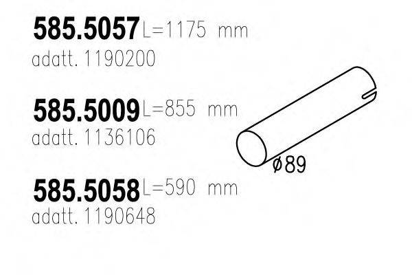 ASSO 5855057 Труба вихлопного газу