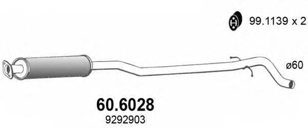 ASSO 606028 Середній глушник вихлопних газів