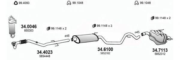 ASSO ART3554 Система випуску ОГ