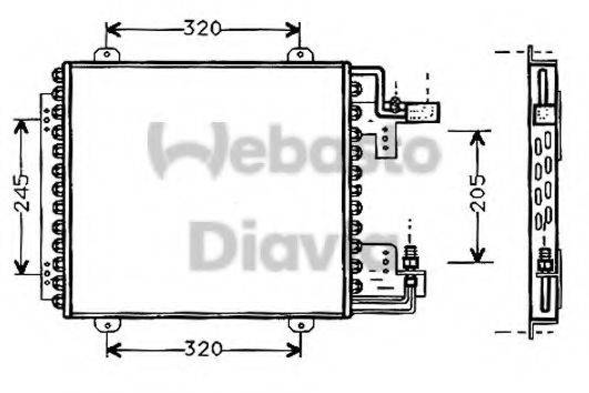 WEBASTO 82D0225089B Конденсатор, кондиціонер