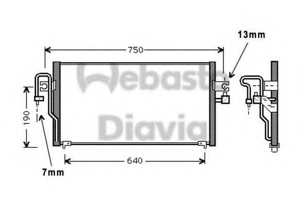 WEBASTO 82D0225128A Конденсатор, кондиціонер