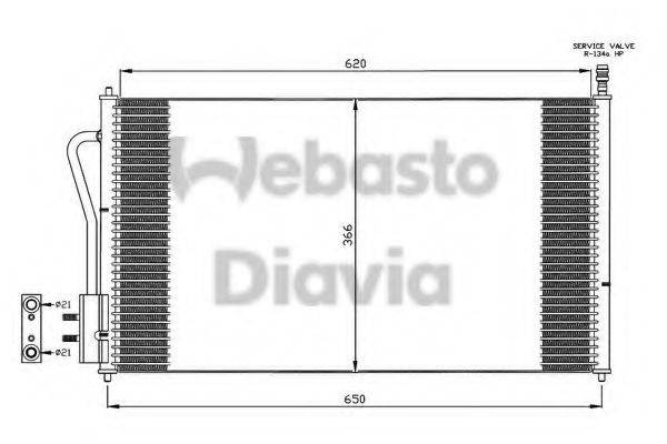 WEBASTO 82D0225218A Конденсатор, кондиціонер