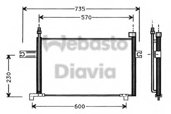 WEBASTO 82D0225348A Конденсатор, кондиціонер