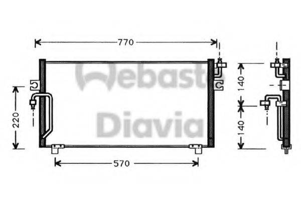 WEBASTO 82D0225350A Конденсатор, кондиціонер