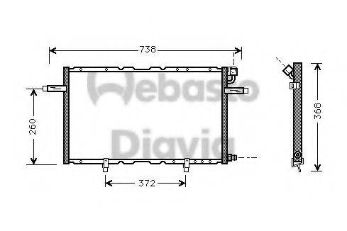 WEBASTO 82D0225352A Конденсатор, кондиціонер